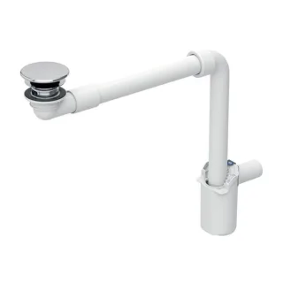 Geberit Waschbeckenablauf 152084211 Ø 32 mm, freier Auslauf und Ventilabdeckung, hochglanz-verchromt