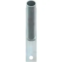vidaXL Tandemstangen-Halterung Fahnen Pole Holde Silber 15 x 3 x 0,35 cm Stahl, (1-St)