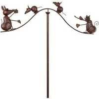 Moritz Gartenstecker Gartenstecker Katze und Mäuse aus Metall