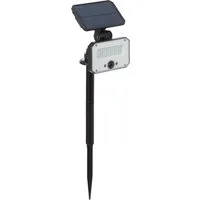 Brilliant LED Gartenstrahler Joplin, Bewegungsmelder, LED fest integriert, LED Außenspießleuchte, Solar, 54 cm, 1100 lm, 4100 K, schwarz
