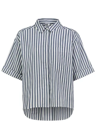Authentic Style - RE9CIGt1cnphcm0gQmx1c2UgQWxsb3ZlciBQcmludA== stripes: nautical blue-white - Gr. - M