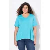 Ulla Popken Longshirt T-Shirt A-Linie V-Ausschnitt Halbarm
