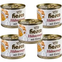 Hesco Fertiggericht, Hesco klare Hühnersuppe mit Einlage Verzehrfertig 5 Dosen 1060ml