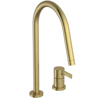 Ideal Standard Küchenarmatur Gusto Ausladung 243mm Brushed Gold, BD422A2 BD422A2
