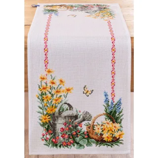 Stickläufer "Gartenzeit"