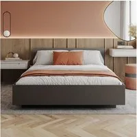 FDM Stauraumbett Bett Stauraumbett PERU Bettgestell 90x200, 140x200 & weitere Größen (verfügbar 90x200 120x200 140x200 160x200 180x200cm, Bettrahmen, Bett, mit großen Kopfteil, mit Bettkasten zum aufklappen), mit/ohne Matratze