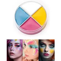 Kryolan GmbH Theaterschminke 4 Farben Schminke Make up 15 ml Karneval Fasching, Voll deckende Cremeschminke auf Wachsbasis für Schmetterling, Fee, Pr