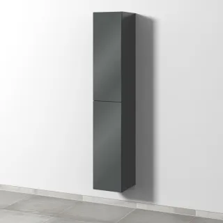 Sanipa 3way Hochschrank mit 2 Türen, Anthrazit-Glanz SF09079