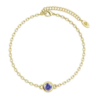 Geburtsstein-Armbänder - Gold und Lila