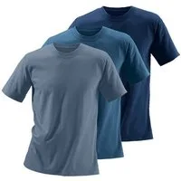 H.I.S T-Shirt, Unterziehshirt (3er-Pack) unifarben, Rundhalsausschnitt, aus Baumwolle