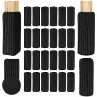FOUORTUNATE-BEE Stuhlhusse 24 Stück Elastisch Möbelsocken Gestrickte Filz Stuhlbeinkappen, Dicke Unterseite, Antirutsch Pads für Möbel, Tisch, Bodenschutz