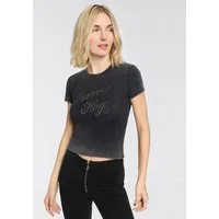HUGO T-Shirt Dever mit Schriftzug vorn, Rundhals