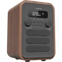 Denver DAB-48 GREY Radio (DAB UKW Radio mit Weckfunktion, Bluetooth und Kopfhörerausgang)