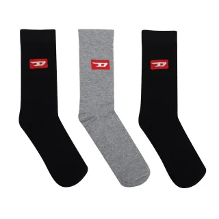 Diesel - Socken für Herren/Damen Unisex (3er-Pack) (Schwarz/Grau)