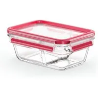Emsa Frischhaltedose Emsa CLIP & CLOSE GLAS Frischhaltedose rechteckig 0,8 L, Glas, (1-tlg)
