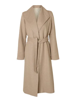 selected women - SLFROSA WOOL BLEND COAT NOOS sandshell - Gr. - 42