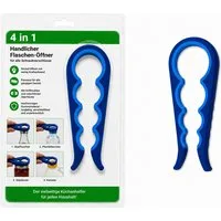 HH-Haushalt Flaschenöffner Flaschen + Dosenöffner Multifunktion 4 in 1 Blau