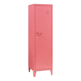 [en.casa] Einzelspind, Dunkelrosa, Metall, 2 Fächer, 38x137x38 cm, Garderobe, Garderobenschränke, Garderobenschränke