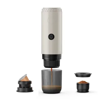 Comfook 2-in-1 Portable Espresso Maker with Cordless Heating 19Bar 85°C Brew 7800mAh Battery Compatible With Ground Coff