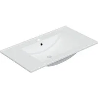 FORES HABITAT Waschbecken in Weiß, Keramik - 81,5x18x46cm (BxHxT)