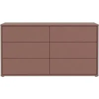 PREISBRECHER Sideboard ALICE SPRINGS, 6 Schübe, push to open, terrakottafarbig - 154,5x83,1x41,5cm (BxHxT)