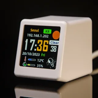 SmallTV Ultra WiFi Desktop Animated Weather Clock Gift Creative Ornaments Multifunctional Weather Station Smart Desktop