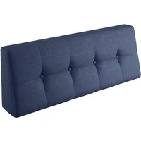 sunnypillow Rückenkissen Palettenkissen gesteppt Rückenkissen 120x40x20/10cm, Blau