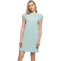 urbandreamz Jerseykleid Damen Kleid überschnittene Schultern Jersey Turn Up Ärmel