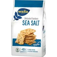 Wasa Brot, Wasa Delicate Crackers Sea Salt Meersalz ofengebacken hauchdünn 180g