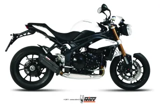 Sport Auspuff MIVV Suono Steel Black Triumph Speed Triple 1050 Bj. 2011-2015 Typ: 515NJ mit ABE
