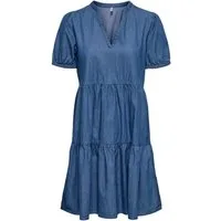 ONLY Jeanskleid ONLNOVA AZURE (1-tlg) Drapiert/gerafft