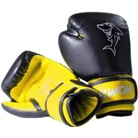 KWON Boxhandschuhe Shark Kinder Junior Box-Handschuhe 4 Unzen Boxen Kickboxen (Kinder, 1 Paar), 4 Unzen, 4 - 7 Jahre, 4250819513291