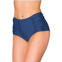 Aquarti Bikini-Hose Aquarti Damen Bikinihose mit Hoher Taille und Raffung