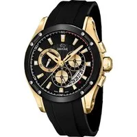 JAGUAR Chronograph Jaguar Herrenuhr Silikon schwarz Jaguar, (Chronograph), Herren Armbanduhr rund, Silikonarmband schwarz