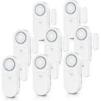 BEARWARE Fensteralarm / Türalarm, 120 dB lauter Signalton, Alarmsensor Fensteröffnungsmelder (für Tür & Fenster, Einbruchschutz, mit Batterien, Alarmanlage)