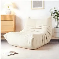 oyajia Sitzsack Relaxsessel Sofa Einzelsofa mit Hochelastischer Schwamm (mit Rückenlehne Einzelsofa), ohne Montage,Bequem & Modern für Wohnzimmer & Schlafzimmer