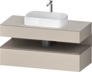 Duravit Qatego Konsolenwaschtischunterbau wandhängend Taupe Matt 1200x550x600 mm - QA4732043910000 QA4732043910000