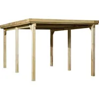 weka Einzelcarport "617 Gr.1" aus kesseldruckimprägniertem Kiefernholz, BxT: 322x512 cm, 215 cm Einfahrtshöhe