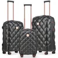 HOMELUX Trolleyset Kofferset Reisekoffer 3er ABS Hartschalen-Koffer, 4 Rollen, (set, 3), Rollkoffer Trolley Hartschalen koffer Set - M-L-XL