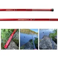DAM Fishing Stipprute Fighter Pro Combo Tele Pole Stippruten 3m, 4m, 5m, 6m + Fertigmontage, (Spar-Set), mit eingebautem Gummizug