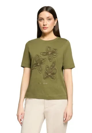 CARTOON - Baumwollshirt Patch Khaki/Khaki - Gr. - 44