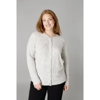 Base Level Curvy Cardigan Yulia mit Woll-Anteil und Knopfleiste