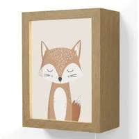 OnlyWow Wandleuchte Lightbox Fuchs - Tier - Waldtiere - Mädchen, Dimmbar, Farbwechsel, LED, Warmweiß, Kaltweiß, Neutralweiß Einstellbar, Wandlampe Innen, Dimmbar, mit Kabel, LED, Beleuchtung, Kinderzimmer