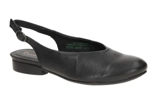 Think 731 Schwarz Echtleder Sling Pumps mit Blockabsatz 1,5cm