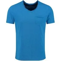 Key Largo T-Shirt Water vintage Look uni Basic MT00780 V-Ausschnitt unifarben kurzarm slim fit