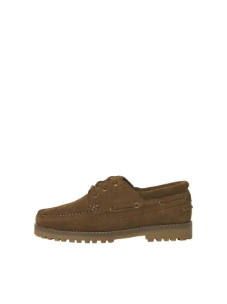 JACK&JONES - JFWBROOKLYN SUEDE BOAT SHOE LN cognac - Gr. - 45