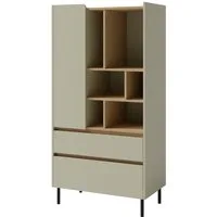 Beautysofa Bücherregal LICO mit 2 Schubalden und 1 Tür