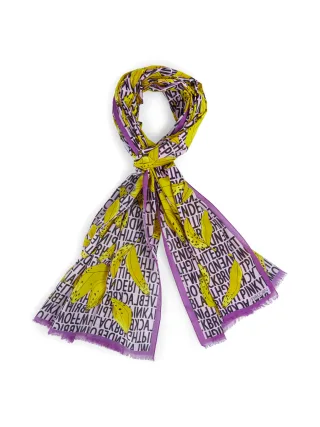 Marc Cain Sports - Schal mit Overprint bright pink lavender - Gr. - OS