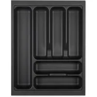 SO-TECH® Besteckeinsatz ORGA-BOX VIII Besteckeinsatz Lavagrau perlstruktur, 361 x 480 mm im 45er Schrank