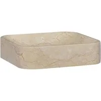 vidaXL Waschbecken Waschbecken Creme 40x40x10 cm Marmor